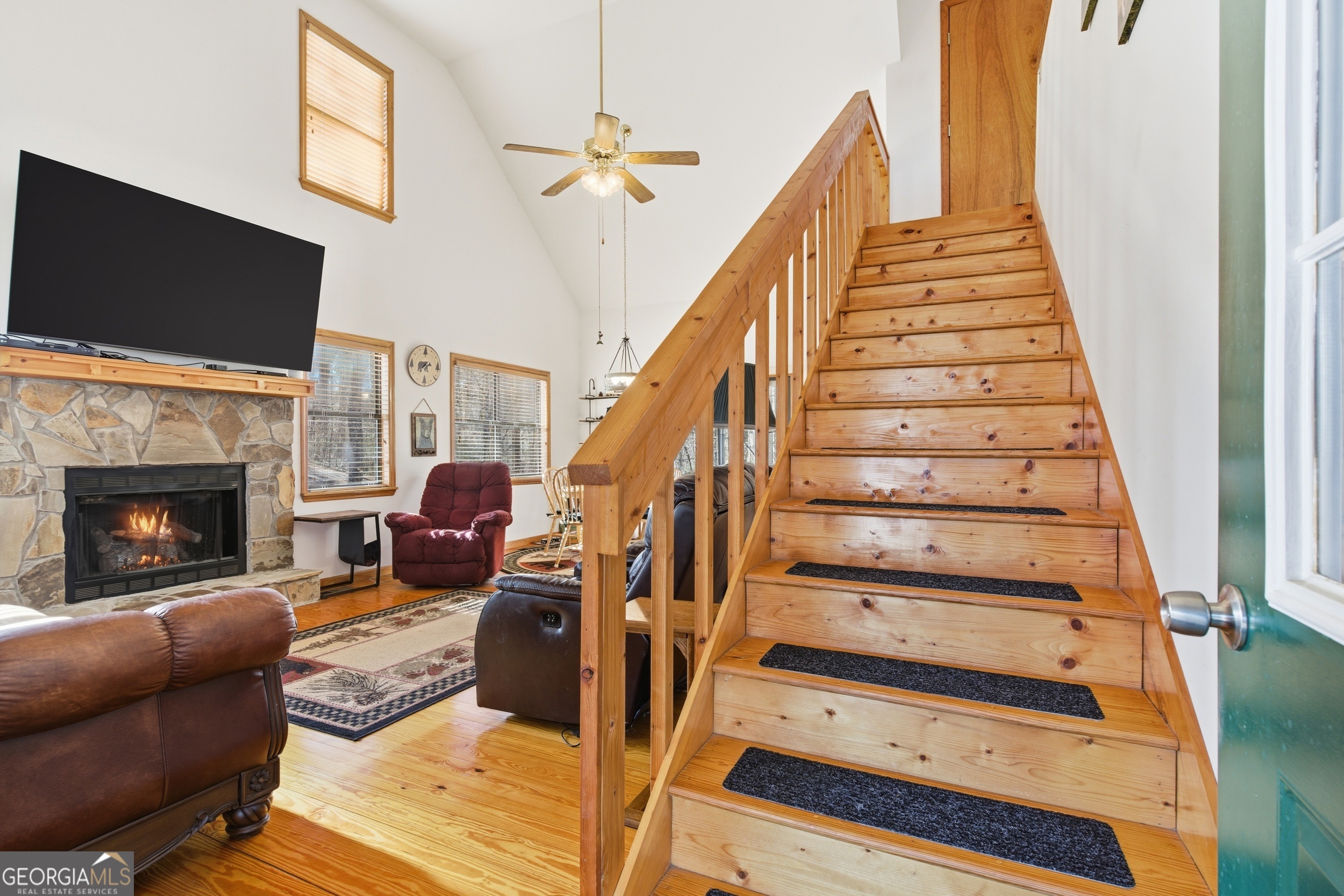 1637 Townsend Mill Road Young Harris, GA 30582 - Photo 9 of 57 a view of entryway and hall with wooden floor