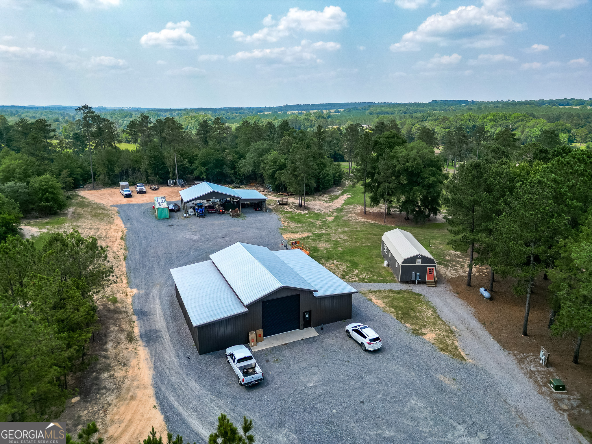 1009 Walter Wells Road Buena Vista, GA 31803 - Photo 2 of 20 a view of a swimming pool with lawn chairs plants and large trees