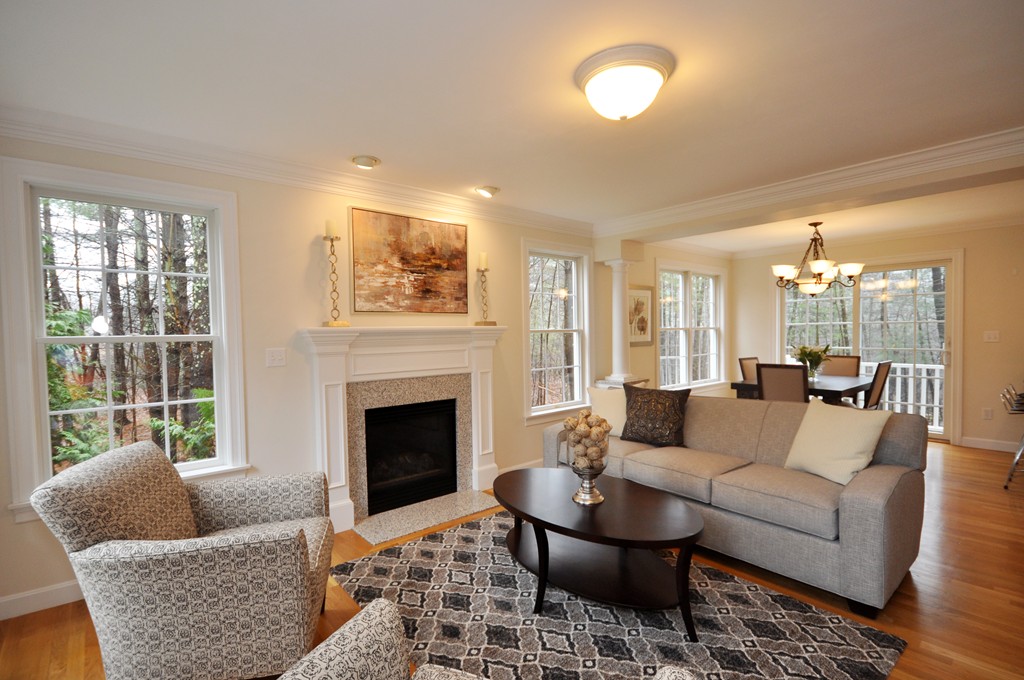 40 Battle Flagg Road Bedford, MA 01730 - Photo 3 of 30 a living room with furniture and a fireplace
