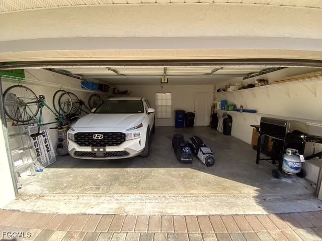a view of a garage with equipment