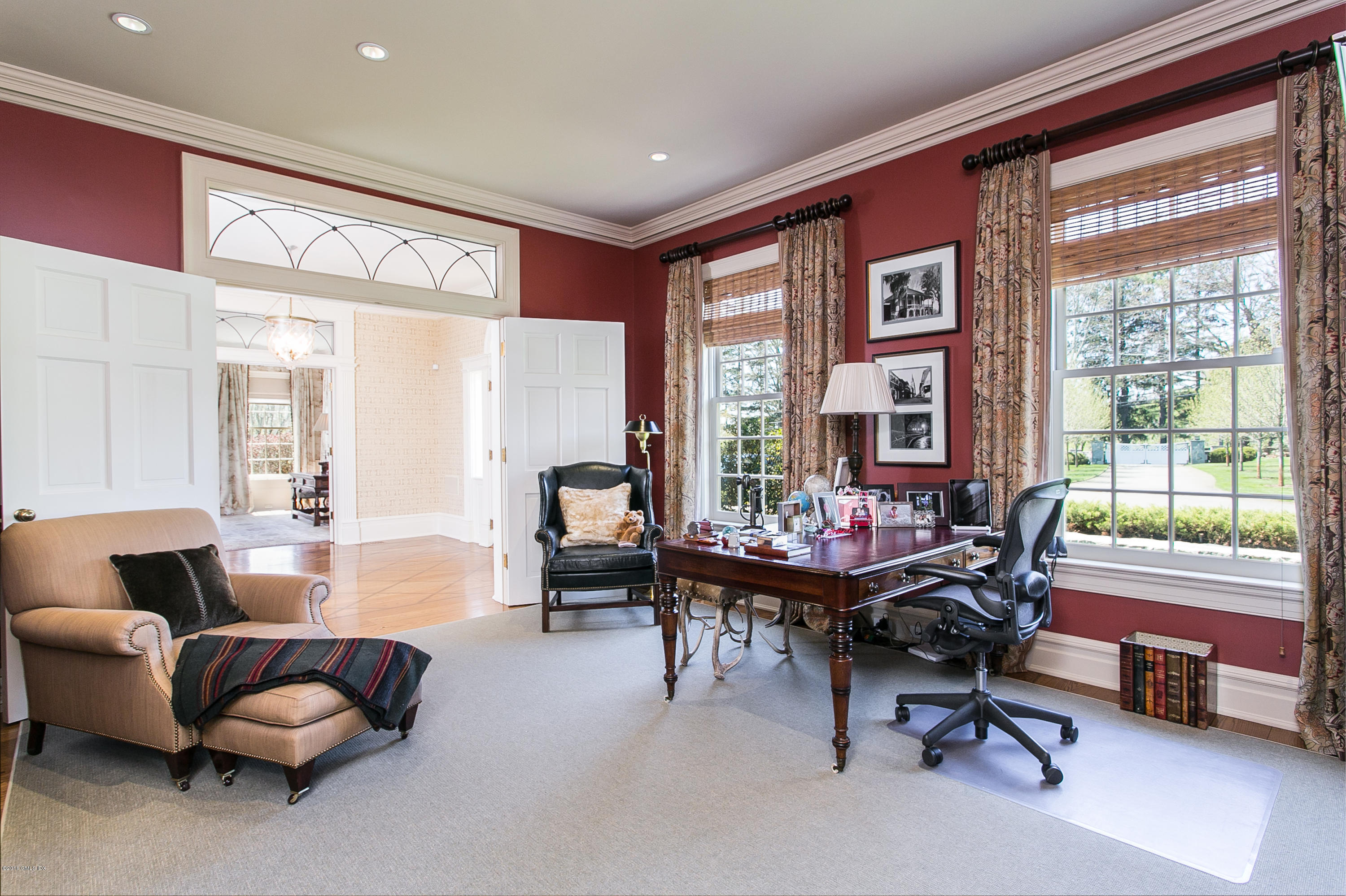 449 Round Hill Road Greenwich, CT 06831 - Photo 7 of 57 a living room with furniture and a large window