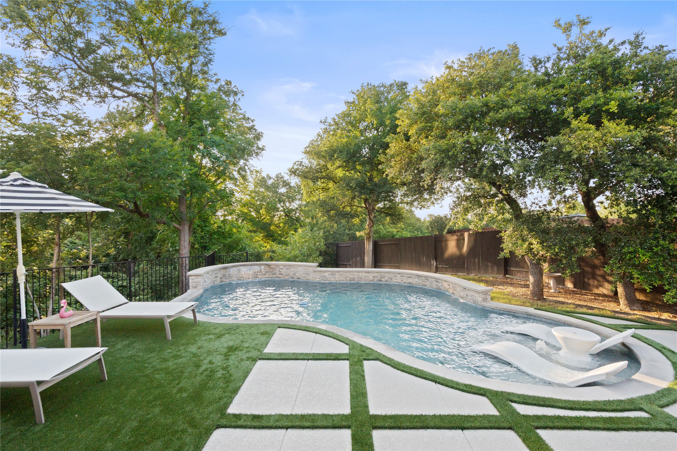 2829 Long Lasso Pass Leander, TX 78641 - Photo 38 of 40 a view of backyard with swimming pool and patio