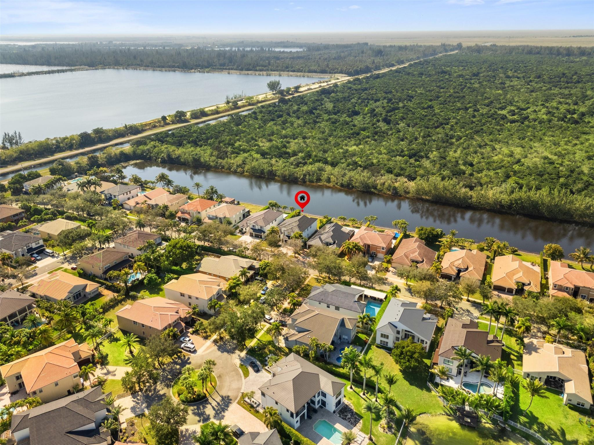 5318 Southwest 195th Terrace Miramar, FL 33029 - Photo 56 of 67 a view of a lake with a city