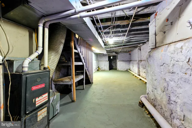 a view of storage and utility room