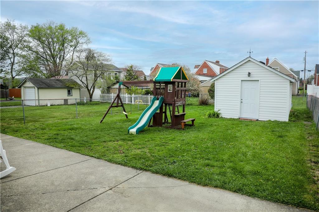 985 Ridge Road Bridgeville, PA 15017 - Photo 20 of 22 VIEW OF YARD. NEED MORE FUN? COOK SCHOOL PARK IS A SHORT 5 MINUTE WALK!