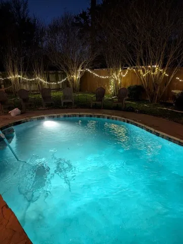 a view of a backyard with plants