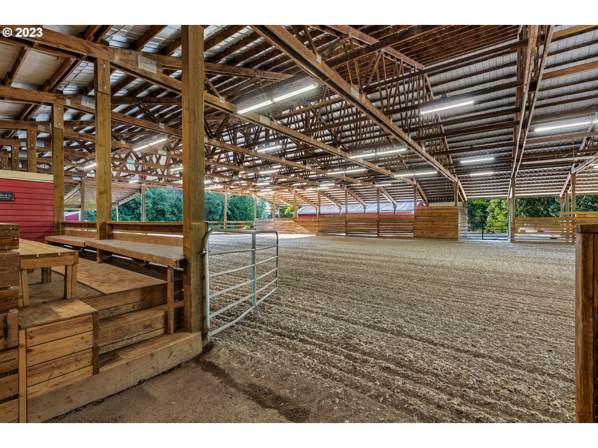 25604 Northeast Manley Road Battle Ground, WA 98604 - Photo 24 of 48 a view of a patio with table and chairs with wooden floor