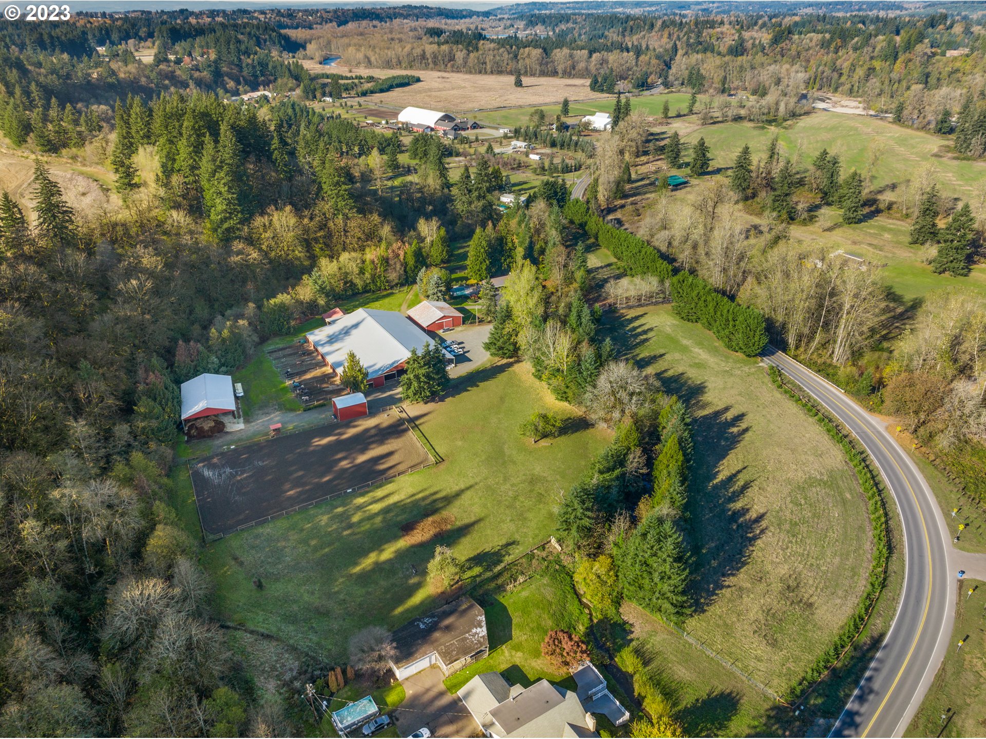25604 Northeast Manley Road Battle Ground, WA 98604 - Photo 41 of 48 an aerial view of residential houses with outdoor space