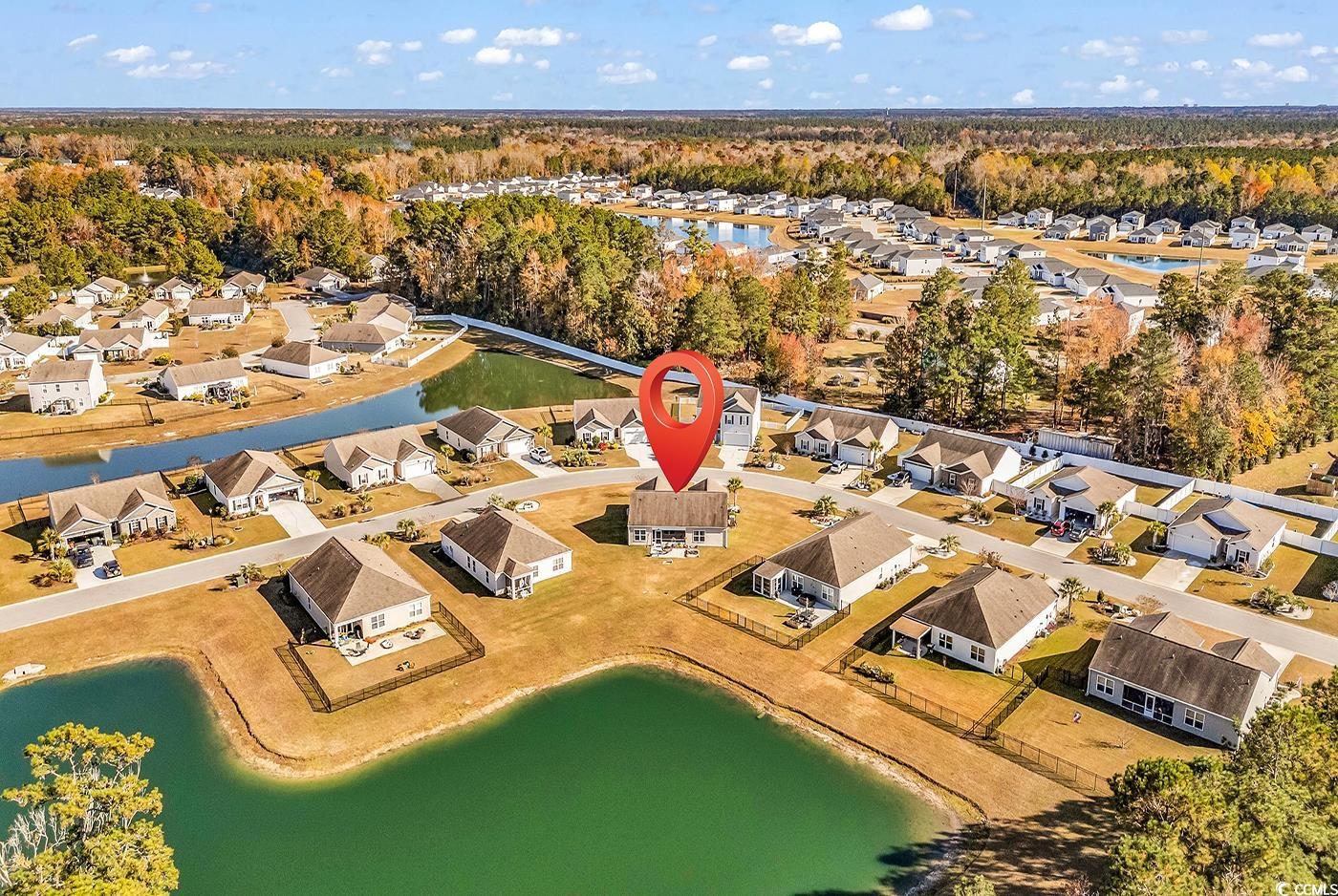 623 Burnt Ash Drive Longs, SC 29568 - Photo 29 of 35 Aerial perspective of suburban area with a nearby body of water