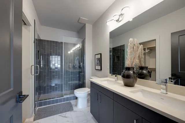 a building outdoor space with patio furniture