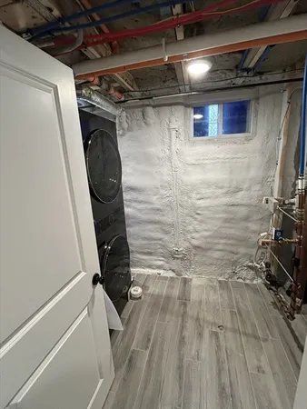 a view of storage and utility room