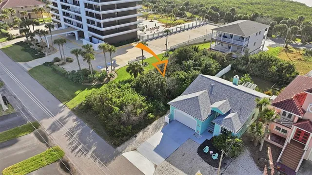 a aerial view of a house