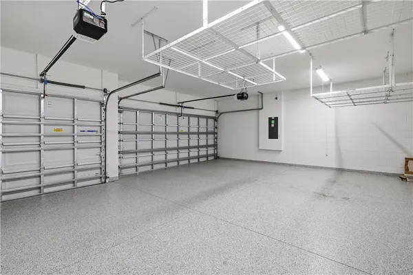 a view of a garage