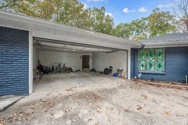 a view of a house with a space and porch