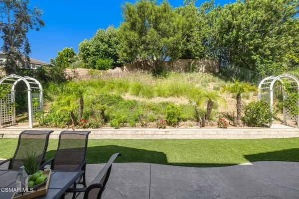 a view of swimming pool with a garden
