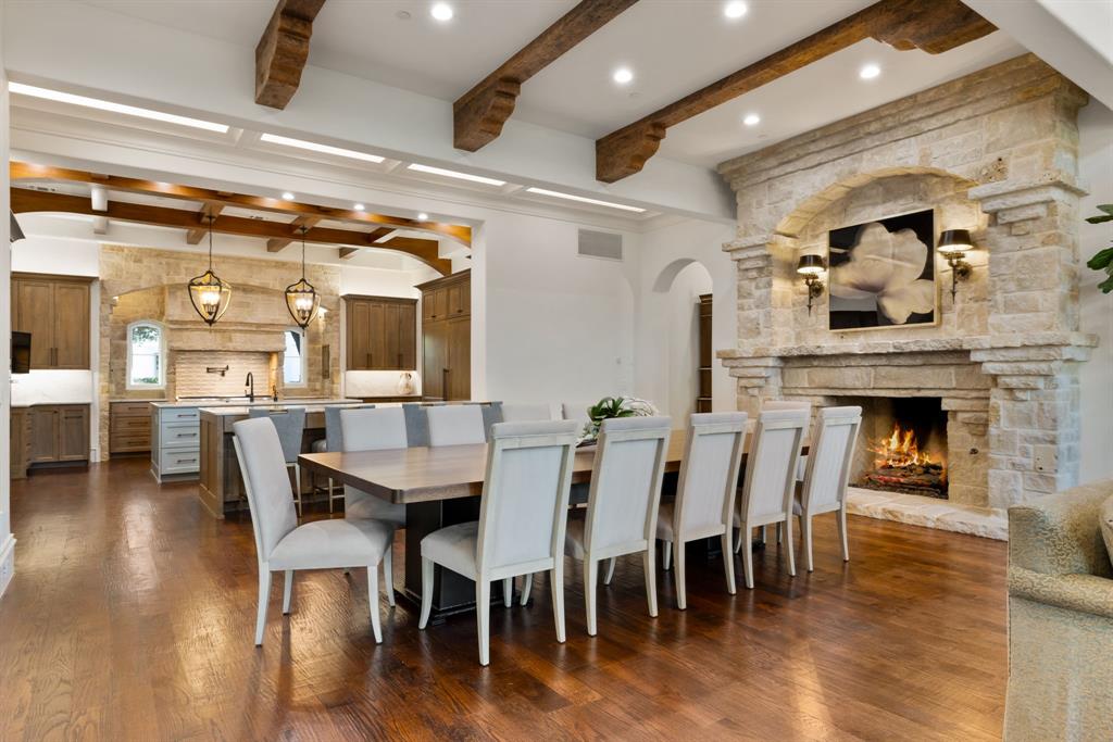 6413 Old Gate Road Plano, TX 75024 - Photo 11 of 39 Floor to ceiling stone fireplace.