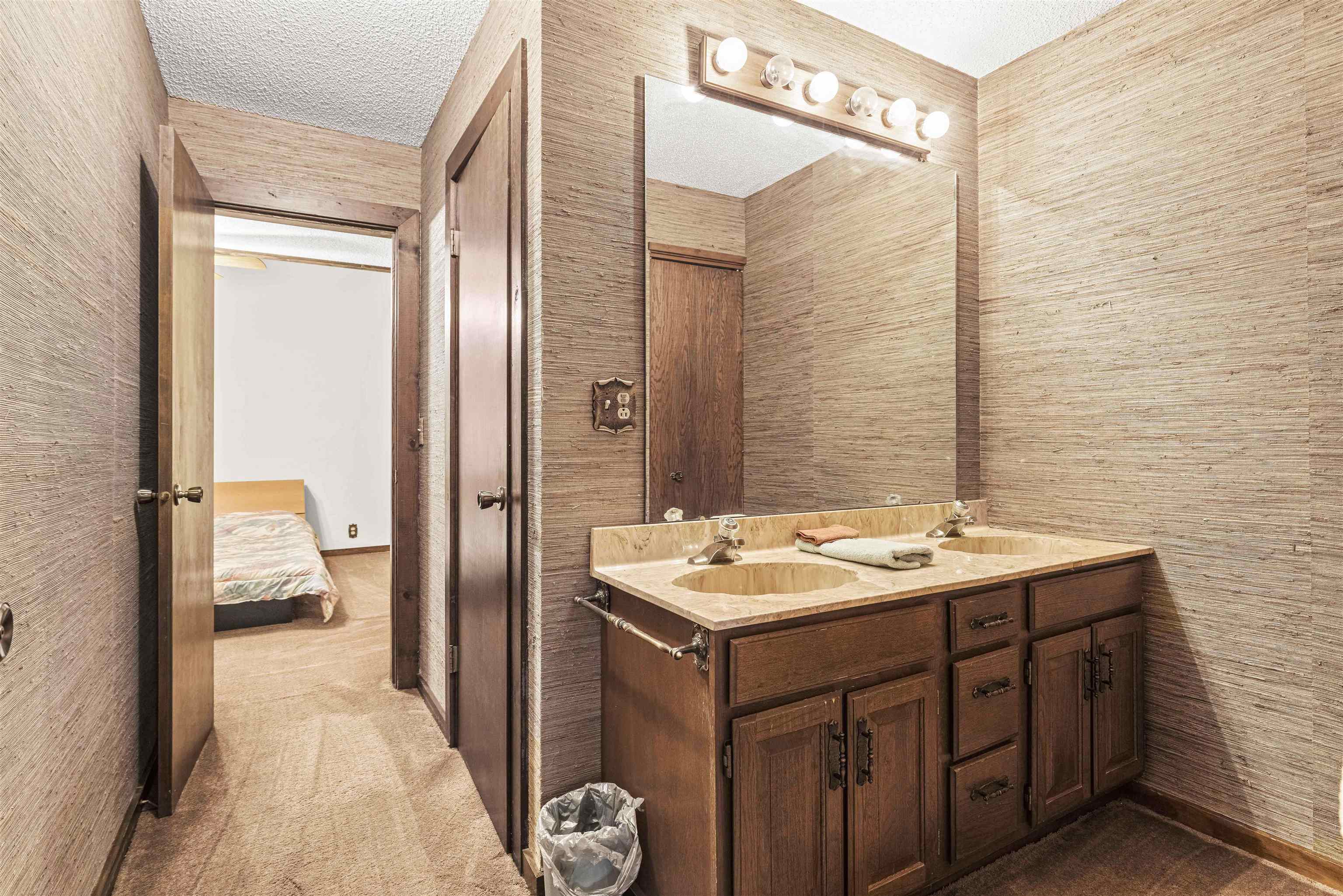 7145 South Rock Nation Road Dixon, IL 61021 - Photo 35 of 72 a bathroom with a sink a mirror and a shower