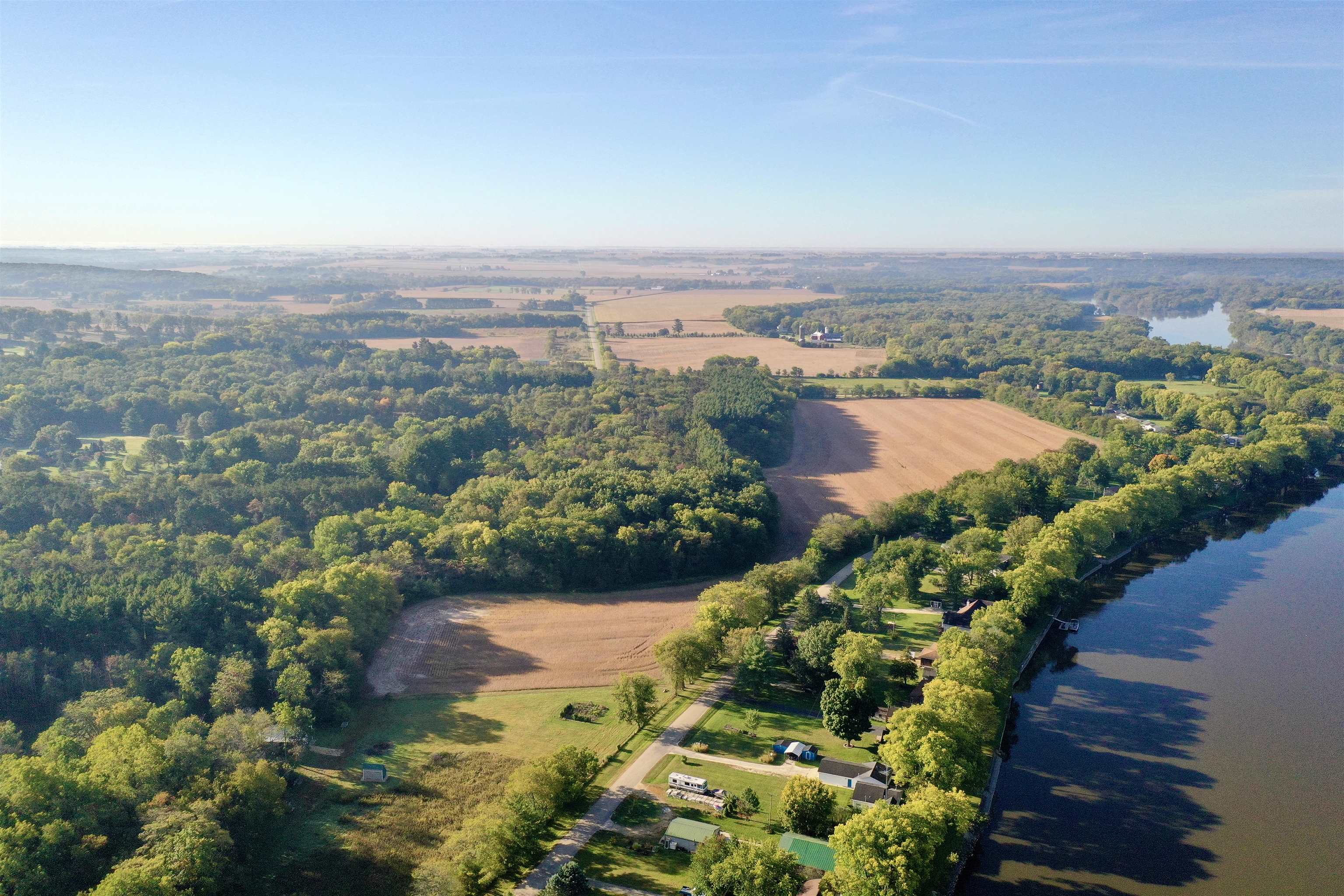 7145 South Rock Nation Road Dixon, IL 61021 - Photo 65 of 72 an aerial view of a house with a lake view