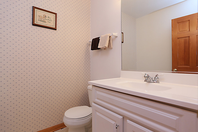 654 Ridge Drive Elburn, IL 60119 - Photo 22 of 25 a bathroom with a sink and a toilet
