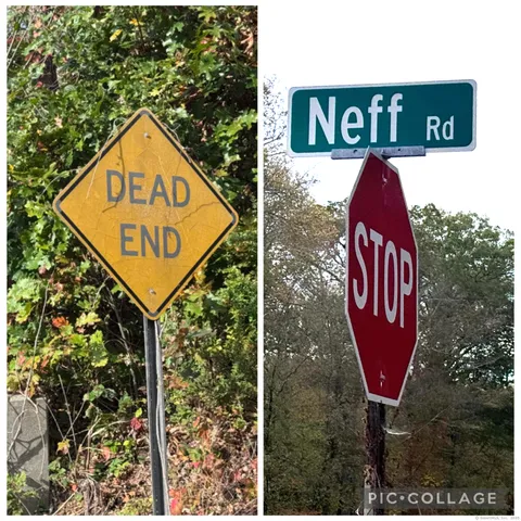 a view of a sign board with a sign board