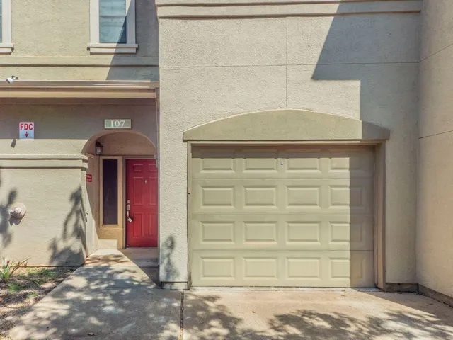 a view of wooden door
