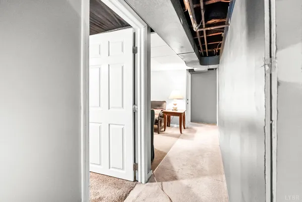 a bedroom with furniture and a projector