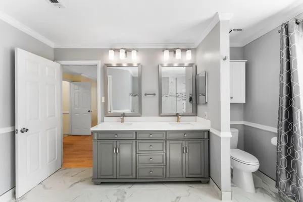 a view of backyard with green space