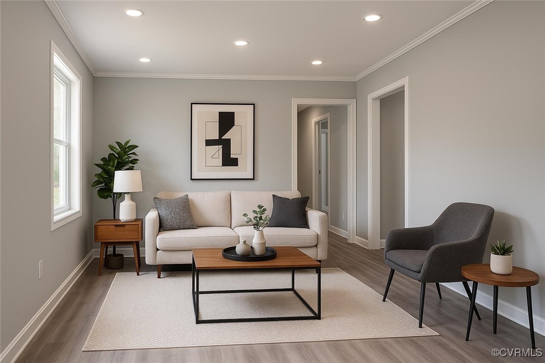 17072 Gun Barrel Road Montpelier, VA 23192 - Photo 11 of 43 Living room featuring recessed lighting, baseboard