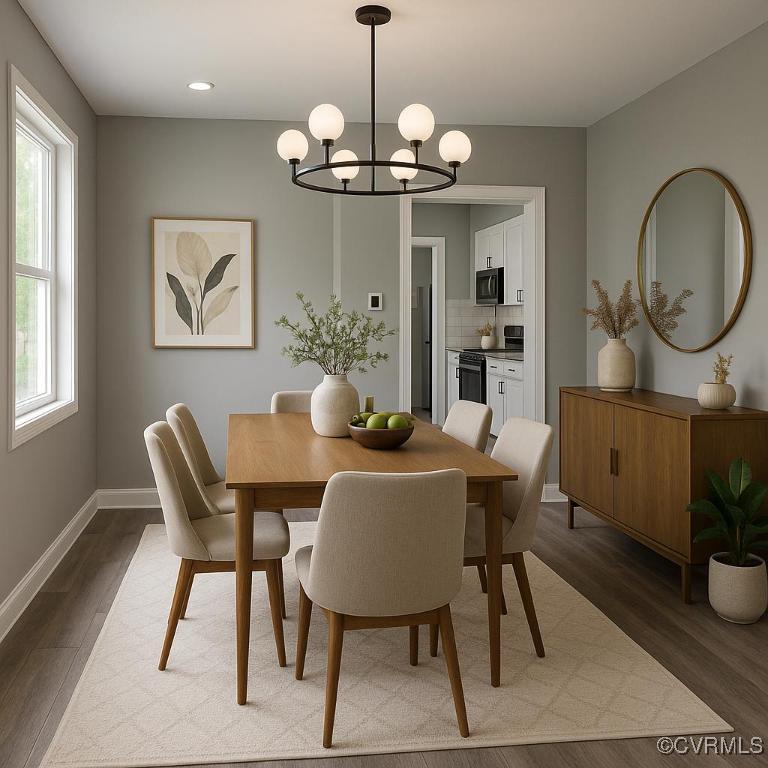 17072 Gun Barrel Road Montpelier, VA 23192 - Photo 13 of 43 Dining area featuring baseboards, recessed lightin