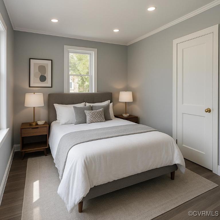 17072 Gun Barrel Road Montpelier, VA 23192 - Photo 29 of 43 Bedroom with crown molding, recessed lighting, bas