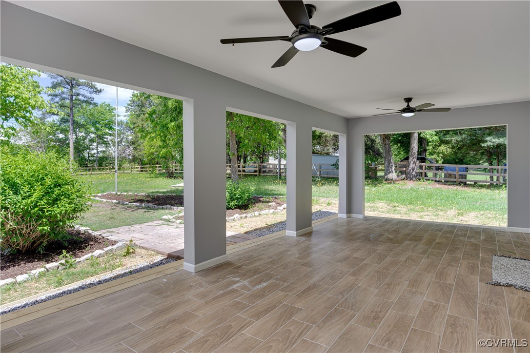 17072 Gun Barrel Road Montpelier, VA 23192 - Photo 5 of 43 View of patio / terrace featuring a ceiling fan an