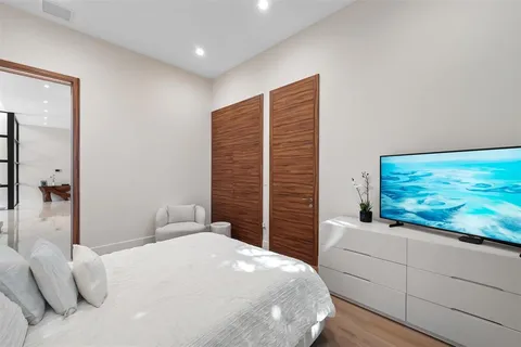 a view of a lake with sitting area