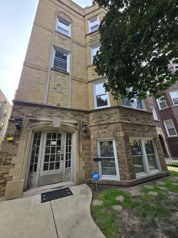 a view of a building with a window