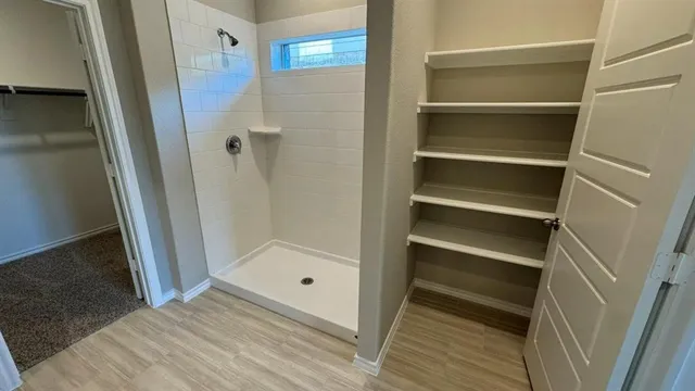 an empty room with a window