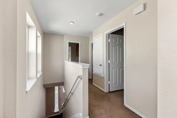 a view of hallway with window