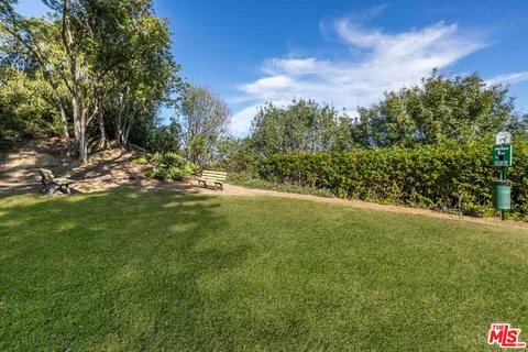 a view of yard with green space