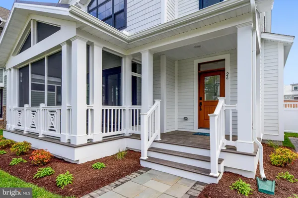 front view of a house with a small porch
