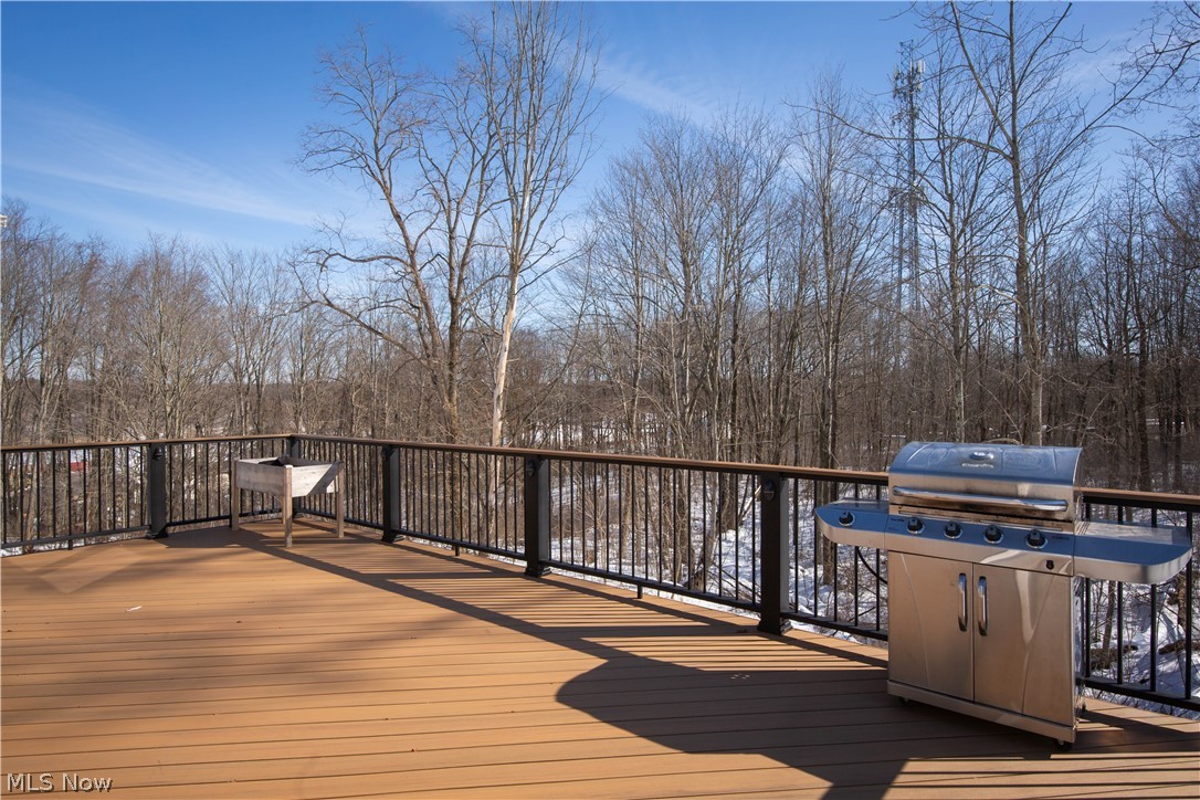 150 Seamore Road Aurora, OH 44202 - Photo 46 of 50 Wooden terrace with a grill