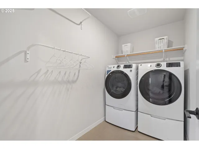 a view of a balcony with chair