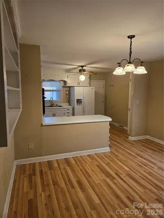 a view of kitchen and utility room