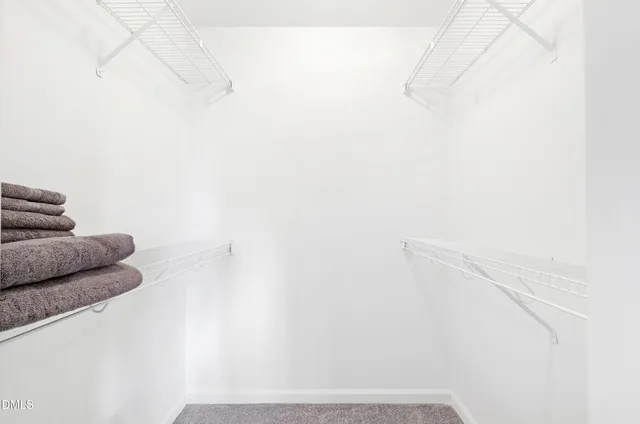 a view of small space with empty racks