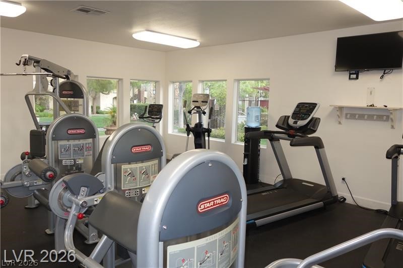 7885 West Flamingo Road, Unit 2004 Las Vegas, NV 89147 - Photo 22 of 23 This fitness center offers a variety of workout equipment, providing a dedicated space for your exercise routine.