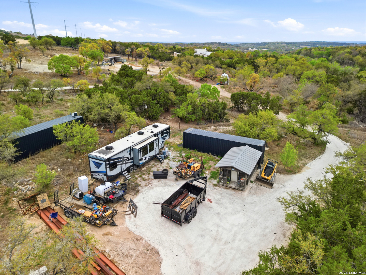 132 Fm 474 Boerne, TX 78006 - Photo 43 of 49 an aerial view of a garden with lawn chairs