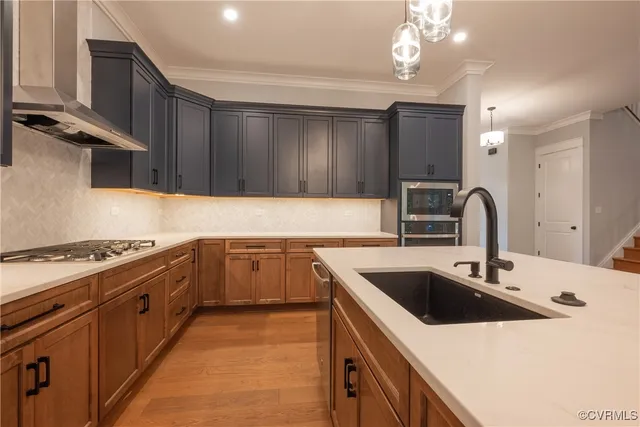 an empty room with closet and bathroom