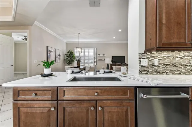 a view of a kitchen counter top space cabinets and counter space