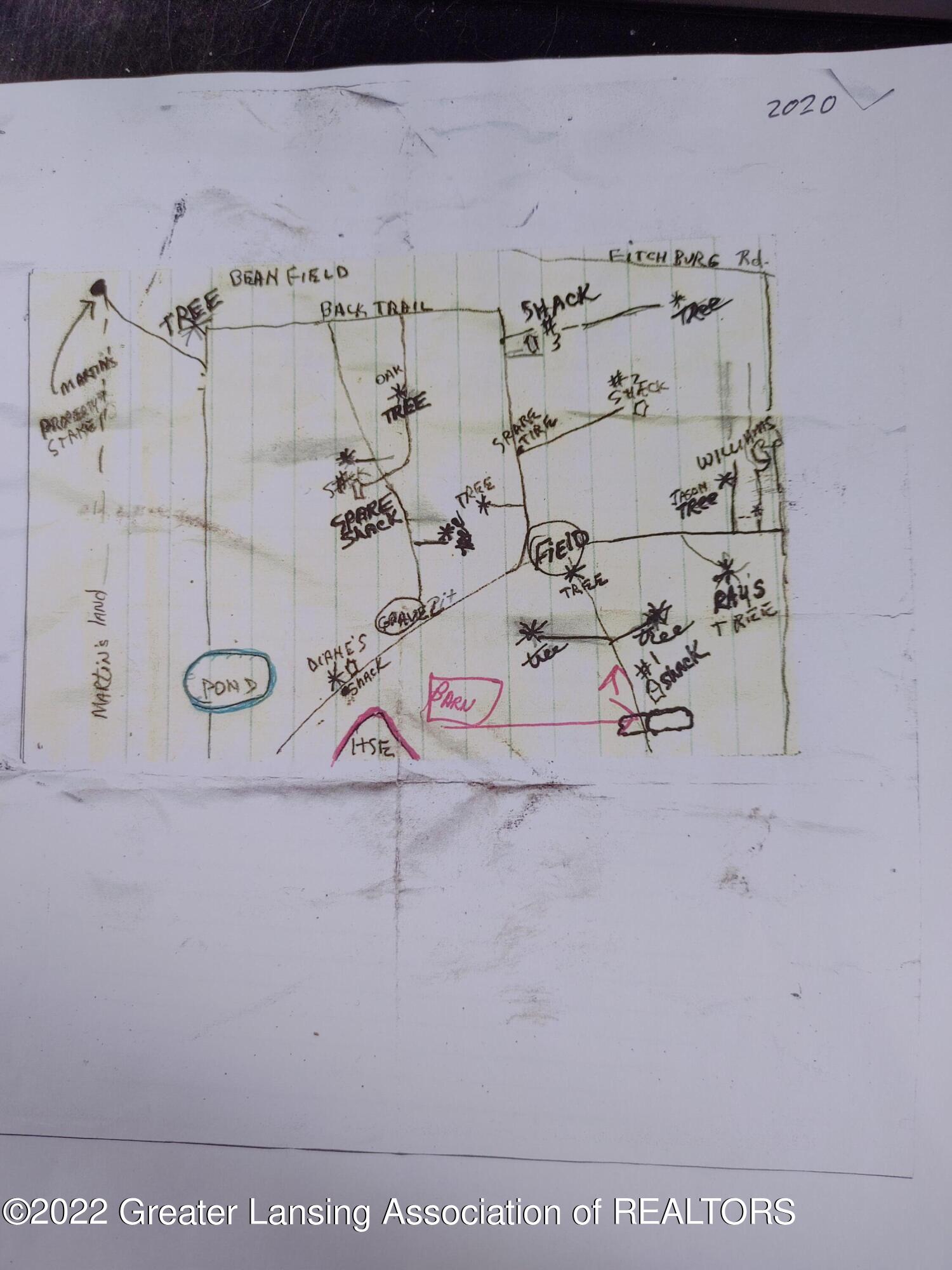 4515 South Williams Road Stockbridge, MI 49285 - Photo 56 of 62 Trail / Deer Blind Map