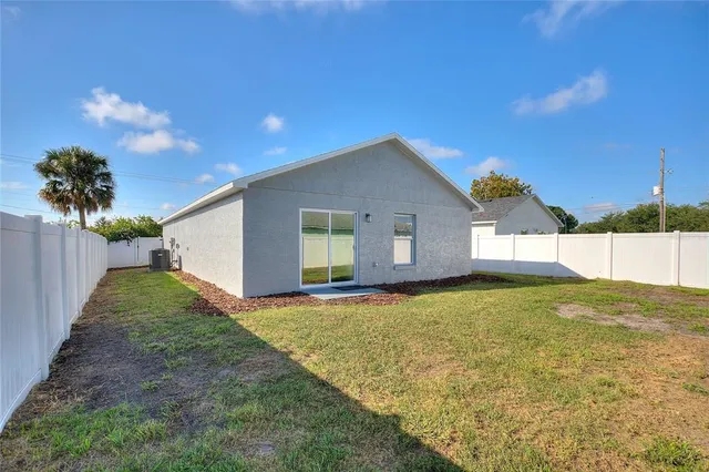 a backyard of a house