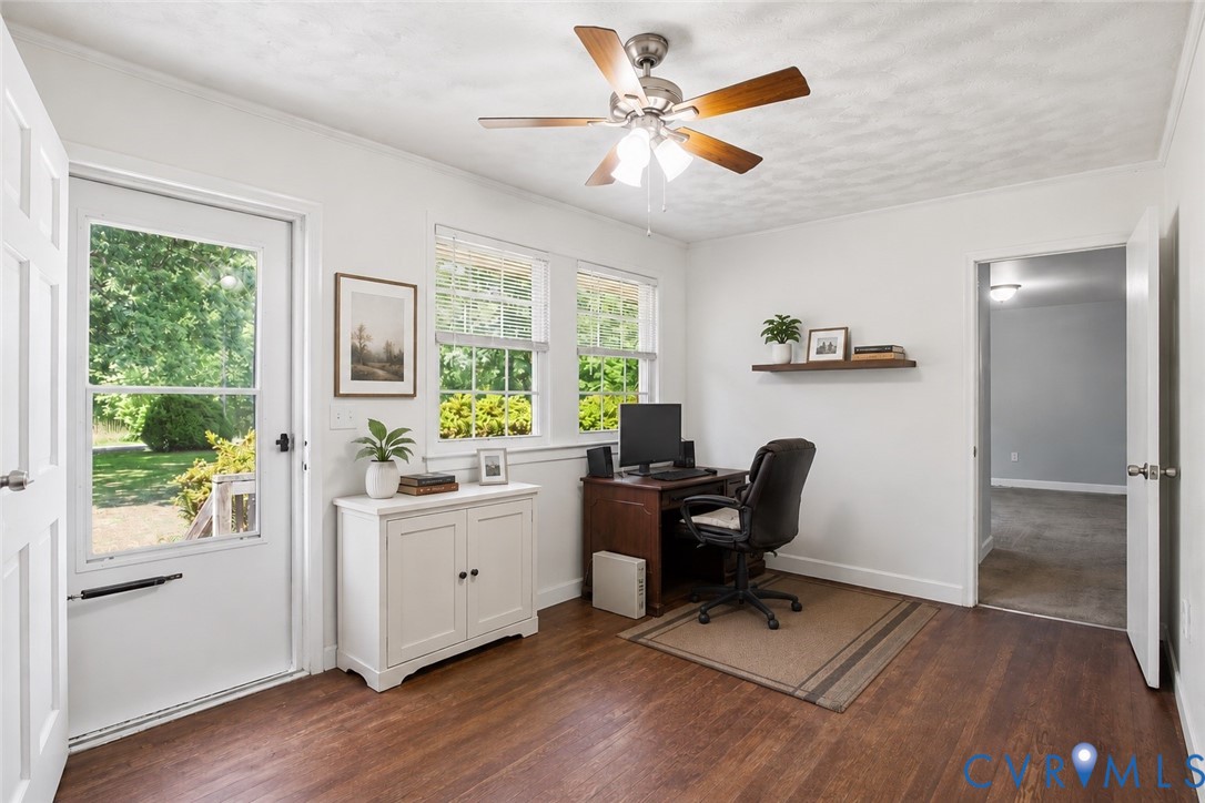 15503 Eppes Road Dewitt, VA 23840 - Photo 9 of 22 a view of a workspace with furniture and a window