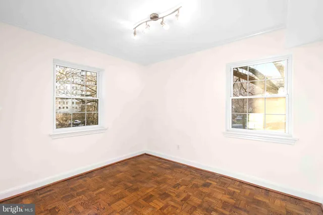 an empty room with a window