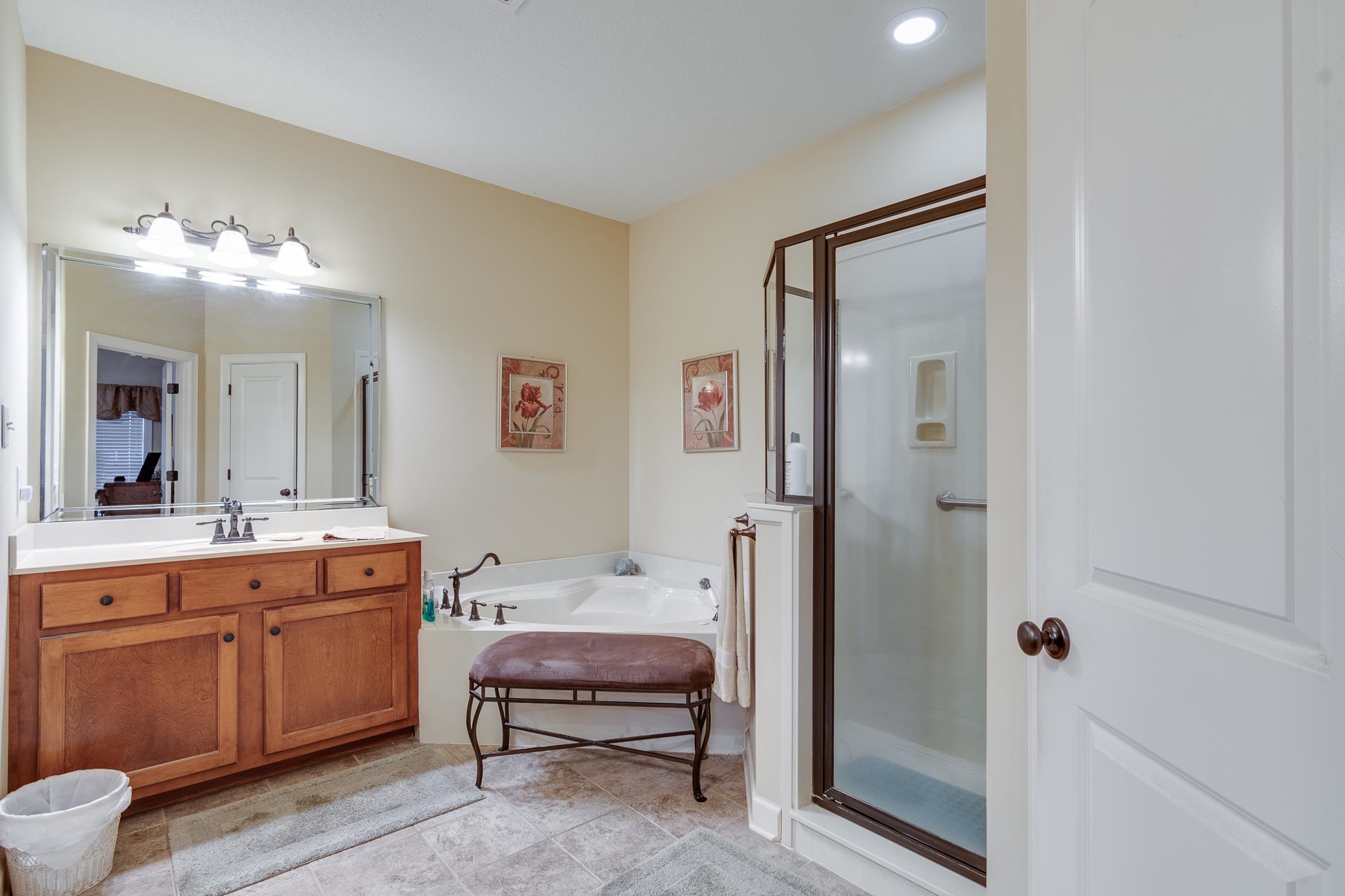 5350 Evergreen Road Lakeland, TN 38002 - Photo 23 of 24 Bathroom featuring vanity and separate shower and tub